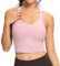 Lemedy Damen Racerback Sport-BH Abnehmbar Gepolstert Workout Yoga Crop Tank Top, rose, Medium