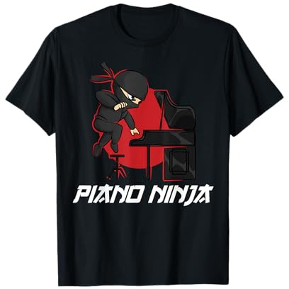 Funny Piano Player Gift Men Women Boys Girls Ninja Lovers T-Shirt