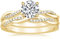 Zakk Damen Ringe Set Verlobungsring Eheringe Partnerringe 1,5ct Rund Zirkonia Verdreht Versprechen Ring Rosegold Gold Silber (Gelbgold,52 (16.6))