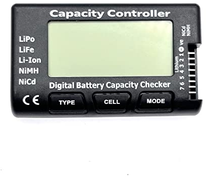 JZK Cellmeter-7 Petit compteur de batterie, testeur numérique de capacité de batterie, testeur de tension de batterie pour LiPo LiFe Li-Ion NiMH NiCd, testeur de batterie LiPo
