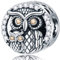 Mama und Baby Eulen Charms, passen Pandora ersten Muttertag Armband, immer an Ihrer Seite Eule Familie CZ Perlen in 925 Sterling Silber, Tier Geschenke für Halloween/Schwiegermutter/Kind/Junge/Mädchen