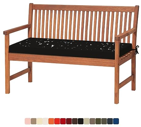 Lsjoaw Bankauflage 170X40X5CM Bankkissen Sitzauflage Sitzkissen wasserdicht Gartenbankauflage Schaukelkissen für Gartenbank Schwingen Bankpolster Outdoor für Fensterbank Gartenkissen Schwarz