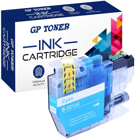 GP TONER LC3213 Druckerpatronen Ersatz für Brother LC-3213 LC-3211 LC3211 Patronen für Brother DCP-J572dw MFC-J497DW MFC-J491DW DCP-J772DW DCP-J774DW MFC-J890DW MFC-J895DW Cyan