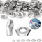 Dadi esagonali M10 (forma bassa, con smusso), 25 dadi piatti DIN439, in acciaio inox A2 V2A, dado esagonale per ferro e viti, bulloni filettati, acciaio, legno, macchine e mobili