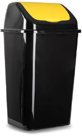 Acan Tradineur - Cubo de Basura con Tapa basculante para Reciclaje - Fabricado en plástico - Capacidad: 30 litros - Reciclaje para Plástico/Metal - 59 x 40 x 33 cm