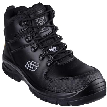 Skechers KILRAM Sicherheitsstiefel Herren S3L Composite Toe Leder durchtrittsicher rutschfest HRO FO SR Air-Cooled Memory Foam Schwarz