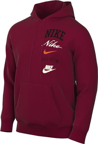 Nike Herren Top M Nk Club Bb Po HDY Stack Gx, Team Red/Safety Orange, FN2634-677, L