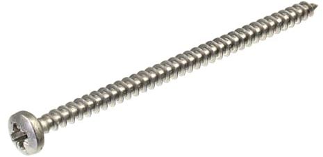 SECCARO Spanplattenschraube Halbrundkopf 4 x 70 mm, Edelstahl V2A VA A2, Holzschraube mit Vollgewinde, Kreuzschlitz/PZ, 100 Stück