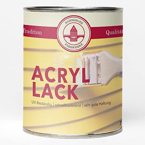 Bamberger Farbwerke Acryllack, Buntlack für Innen und Außen (Himmelblau glänzend, 750ml)