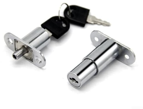 Möbelschloss für Schiebetüren und Schränke, Hochleistungshebel, Zinklegierung, inklusive Schlüssel (32 mm)