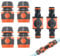 SPDYCESS 6 Pièces Connecteur de Tuyau avec Raccord, Raccord Rapide de 12 mm Eau, Embout Tuyau Arrosage, Adaptateur de Tuyau，Pièces de Rechange pour Raccords de Tuyaux pour Jardin et Maison