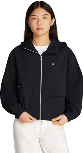 Calvin Klein Donna Giacca a Vento Cotton Nylon Sottile, Nero (Ck Black), XL
