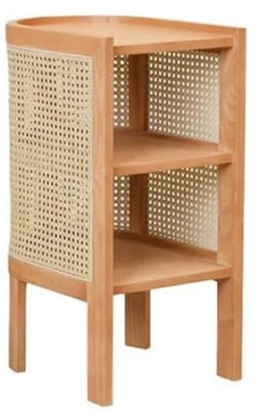 JEKKAH Massivholz Rattan Nachttisch Schlafzimmer Kleine Wohnung Seite Schrank Einfache Homestay Lagerung Schrank Japanischen Lagerung