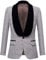 Blazer Coupe Slim pour Homme - Motif Pied-De-Poule Classique Léger Un Bouton avec Poche Veste De Costume pour Homme, Mode Grande Taille Revers Business Formelle Tuxedos Blazer,Plaid,XL