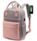 LOVEVOOK Laptop Backpack Womens, 15.6 Inch School Bags for Women Waterproof Computer Rucksack with USB Port for Travel Business College Work, Gray Pink