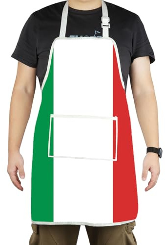 CENWA Italian Kitchen Apron Italy Flag Cooking Apron Italian Themed Aprons Italian Chef Gifts