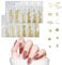 Gold Star Nail Charms, 600 Pcs Moon Hearts Nail Art Charms Nail Studs Punk Metal Rivet Stickers Nail Jewels 3D Nail Art Decorations Accessories for Women Girls Nail Design DIY Crafts (Gold)