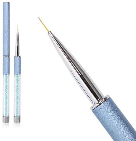 Feiner Fineliner Nailart Pinsel kurz und dünn für kreative Linien und Details auf Gelnägeln, ideal für Hobbynageldesignerinnen mit Erfahrung und Fortgeschrittene im Nailart Bereich · Lynis-Nailshop.de