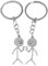SpetngSake 2 Stück Schlüsselanhänger Paar,Metall Paar Schlüsselanhänger,Niedlich Lustige,Herz Finger Couple Keychain,Partner Dekorationen,für Taschen,Tasten,Dekoration