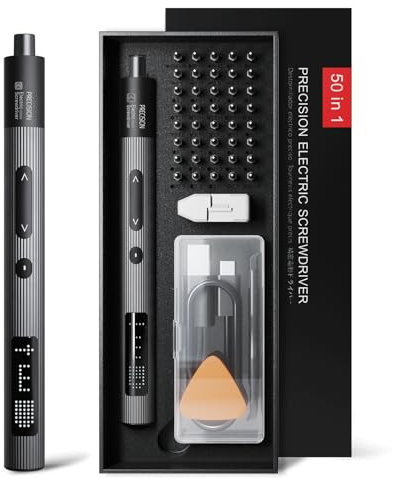BeskooHome Mini Electric Screwdriver Set, Rechargeable with USB-C, 50-in-1 Precision Repair Kit with Magnetic Bits for Electronics, Phones, Cameras, Laptops & Watches (Black)