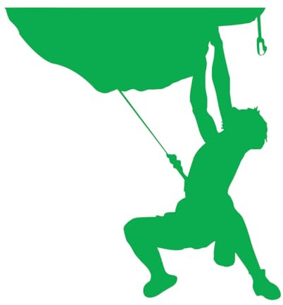 Klettern Tattoo Junge Männlich Sport Feinschnitzerei-Aufkleber 72x76.4cm Verschiedene Größenoptionen Grün