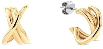 Tommy Hilfiger Jewelry Women's Earrings in Stainless Steel with a Nautical Knot – Available in Silver, Gold or Two-Tone