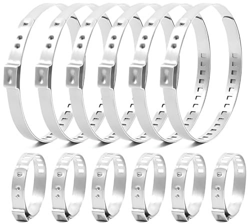 10 collares de fuelle cardán, fuelle de cardán de acero inoxidable, collar cardán, collar de fuelle de cardán universal, abrazadera de sujeción 5 pequeñas y 5 grandes para la mayoría de las vehicules.