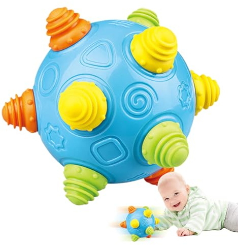 Balle sauteuse interactive pour bébé - Jouet à secouer pour bébé - Musique maternelle - Jouet interactif pour bébé - Jouet éducatif rebondissant pour fille