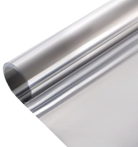 Window Glass Privacy Film | Heat Control Window Tint | Heat Control Sun Blocking Anti UV Tint Reflective Self Adhesive Sticker for Glass Covering See out Not in House Kitchen Door