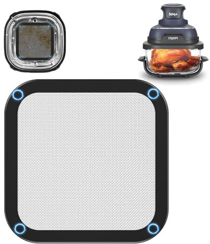 Edelstahl Spritzschutz für Ninja CRISPi, Feinmaschiger Fettspritzschutz Airfryer Zubehör Wiederverwendba für Ninja CRISPi FN101EUGY, FN101EUST und FN101EUSG