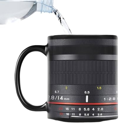 Genérico Taza Objetivo Cámara - Taza De Cerámica | Mug Lente Réflex Digital, 350ml Resistente Al Calor, Apto Lavavajillas Y Lavado Manual, Tazas Moderna Para Fotógrafos