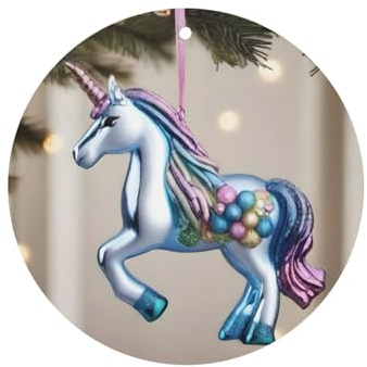 Poezjzw Auto-Lufterfrischer mit Einhorn-Ornament-Muster, runde Form, zum Aufhängen, Aromatherapie-Tabletten, Dufterfrischer für Schlafzimmer, Schrank, Schuhe, 4 Stück