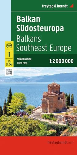 Balkans - South Eastern Europe Road Map - 1:2,000,000 scale