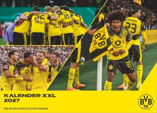 BVB Edition Kalender 2027: Großer Wandkalender. Einzigartiger Fotokalender mit allen Stars von Borussia Dortmund. Wandkalender XXL für Fußballfans. Querformat 68 x 49 cm.