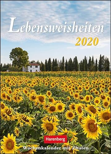 Lebensweisheiten Wochenkalender. Wandkalender 2020. Wochenkalendarium. Spiralbindung. Format 16,5 x 23 cm: Wochenkalender mit Zitaten