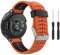 MoKo Cinturino Compatibile con Garmin Forerunner 235/235 Lite/220/230/620/630/735XT Smartwatch, Braccialetto di Ricambio in Morbido Silicone - Nero e Arancione
