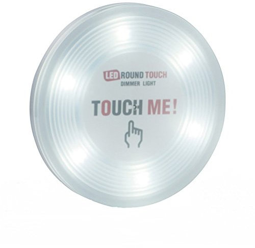 YQ-BEST Extra Large Size 6-LED Dimmable Touch Sensor Light Battery-Operated Stick-on Anywhere Tap Push Light for Closets,Cabinet,Basement,Kitchen,Storage,Bedroom and Dark Space White