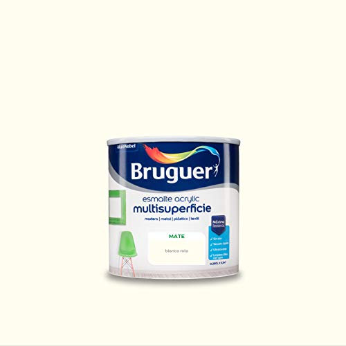 Bruguer Acrylic Multisuperficie Esmalte al agua Mate Blanco Roto 250 ml