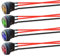 Gebildet 4pcs 12V-24VDC/10A Precablato Interruttore a Levetta Impermeabili con Luce a LED,3Pin 2Posizioni ON-OFF SPST,Pulsante Interruttore Rotondo per Auto Barca Camion (Rossa/Giallo/Blu/Verde)
