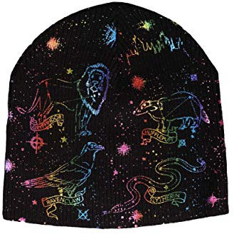 Hogwarts House Emblem Constellations Knit Hat Standard
