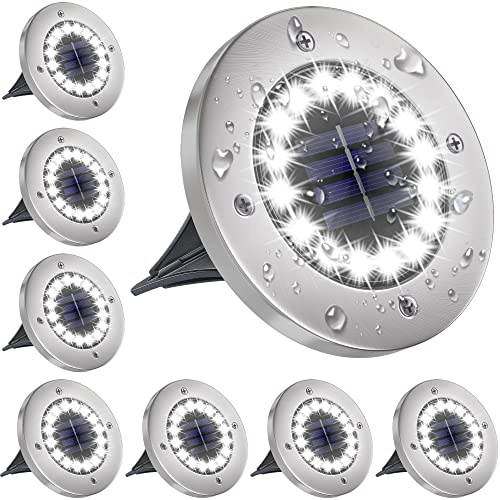 NFESOLAR Solar Ground Lights Outdoor with 16 LEDs Higher Brightness