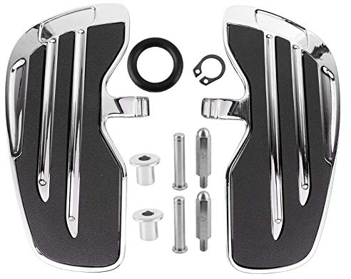 pour indian scout bobber Repose-pieds en aluminium pour marchepieds avant en aluminium pour Indian Scout/Sixty/Bobber 2015-2021 (placage d'argent) Pédale de pied de moto Support de montage de péd