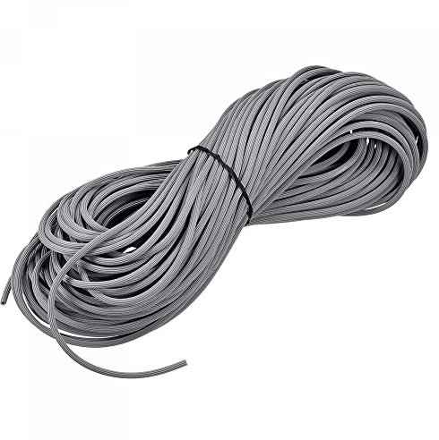 sourcing map Striscia di tenuta in PVC con scanalatura per schermo, lunghezza 30 m, 3 mm, colore grigio