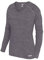 TCA Damen Elle Langarm V-Ausschnitt Laufshirt, Sportshirt und Trainingsshirt - Hellgrau, M