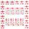 AhfuLife 24 Blätter England Flagge Tattoos Aufkleber, England Dekoration Temporäre Tattowierung Set Wasserdichter Gesichts Tattoos Sticker für Euro Fußball Eurovision Olympische Garten Party Deko