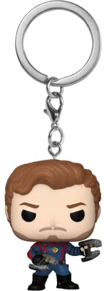 Funko Pop! Keychain: Marvel - Guardians of The Galaxy 3 - Star-Lord - Les Gardiens DE LA Galaxie - Mini-Figurine en Vinyle à Collectionner Porte-clés Fantaisie - Cadeau de Noël - Idée de Cadeau