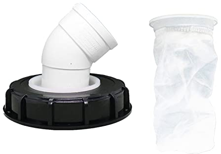 45° IBC Deckelfilter,163mm IBC Deckel Filter, Vertikal Nylon Regenwasserfilter DN 150 IBC Behälter Lid Filter, Auswaschbar mit Deckel für IBC Behälter