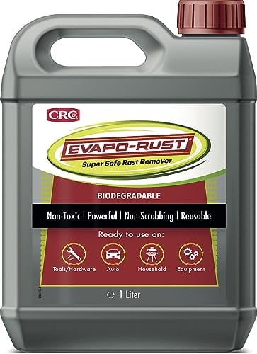 EVAPO-RUST® - 1 Lt. - Distaccante selettivo della ruggine a base acqua per ferro, acciaio, ghisa e cromature – Rimuove anche finiture quali bluing, parkerizzazioni, fosfato di zinco e bruniture