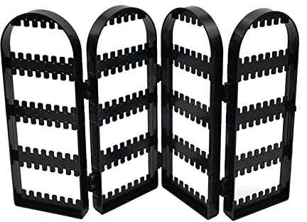HAC24 Ohrring Organizer klappbar 44 x 29 cm schwarz Ohrringhalter Ohrringständer Schmuckständer Schmuckhalter