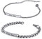 XUANPAI Personalisierte Partnerarmbänder Paar Armbänder - Personalisiertes Armband mit Gravur Couple Armband Familie Armbänder Partnerarmband für Paare Pärchen Armband (2 Stück Silber 4mm&7mm)